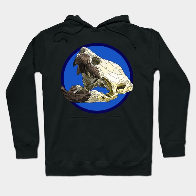 Alligator Snapping Turtle Skull Hoodie by Tinker and Bone Studio